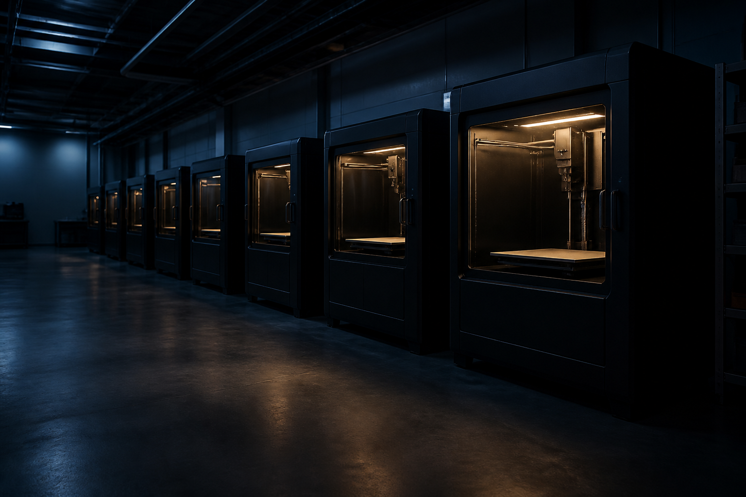Линейка промышленных 3D-принтеров в цехе АКСИТ